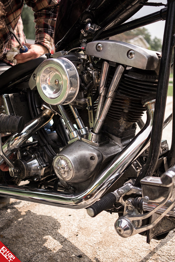 A photo of the bike's engine