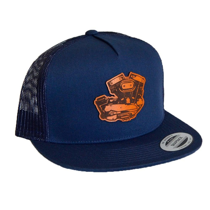 Ironhead Leather Patch - 5 Panel Snap Back Hat