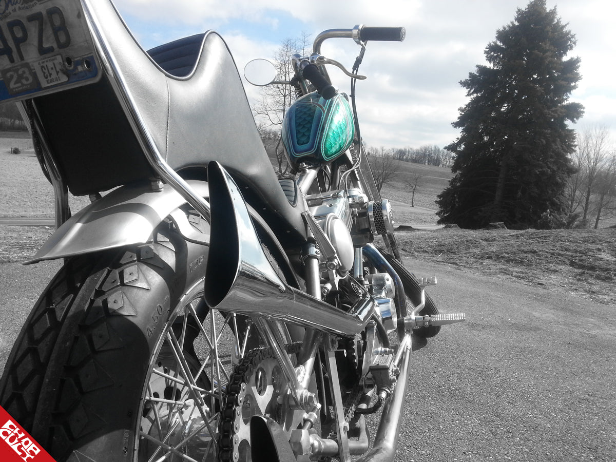 Chrome motorcycle seat