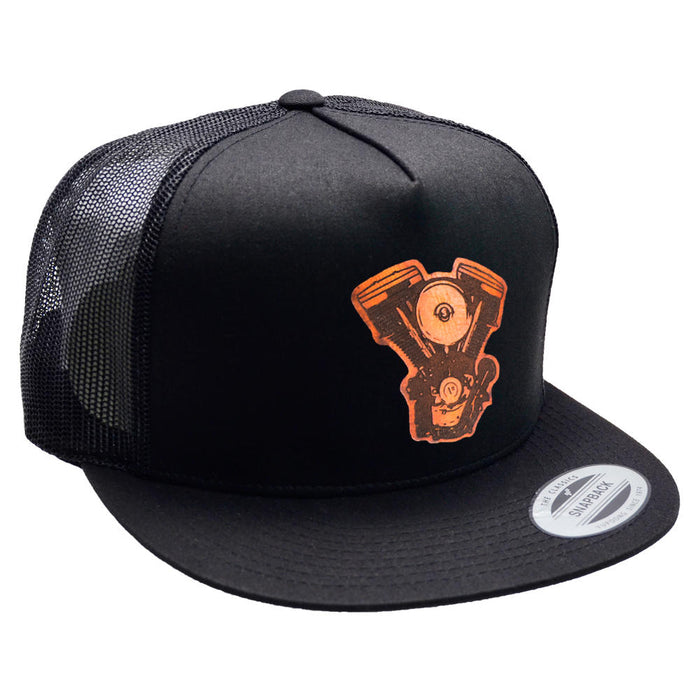 Evolution Leather Patch - 5 Panel Snap Back Hat