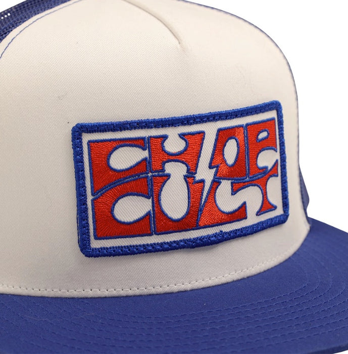 Snap Back Hat ChopCult Red White & Blue Patch - Blue