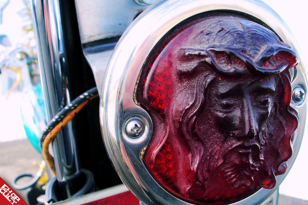 Chrome motorcycle tailight