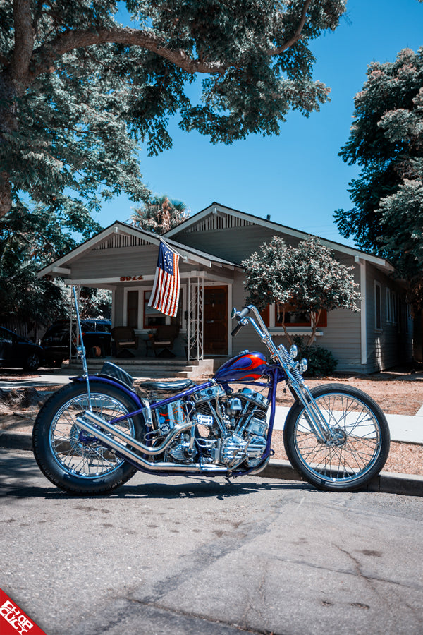Panhead motorcycle a side