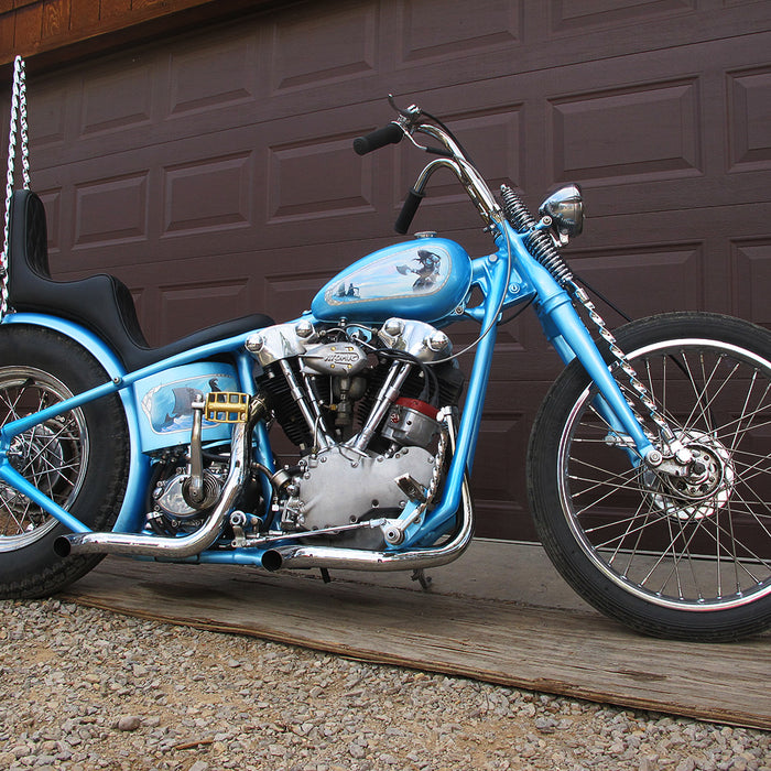 Blue motorcycle