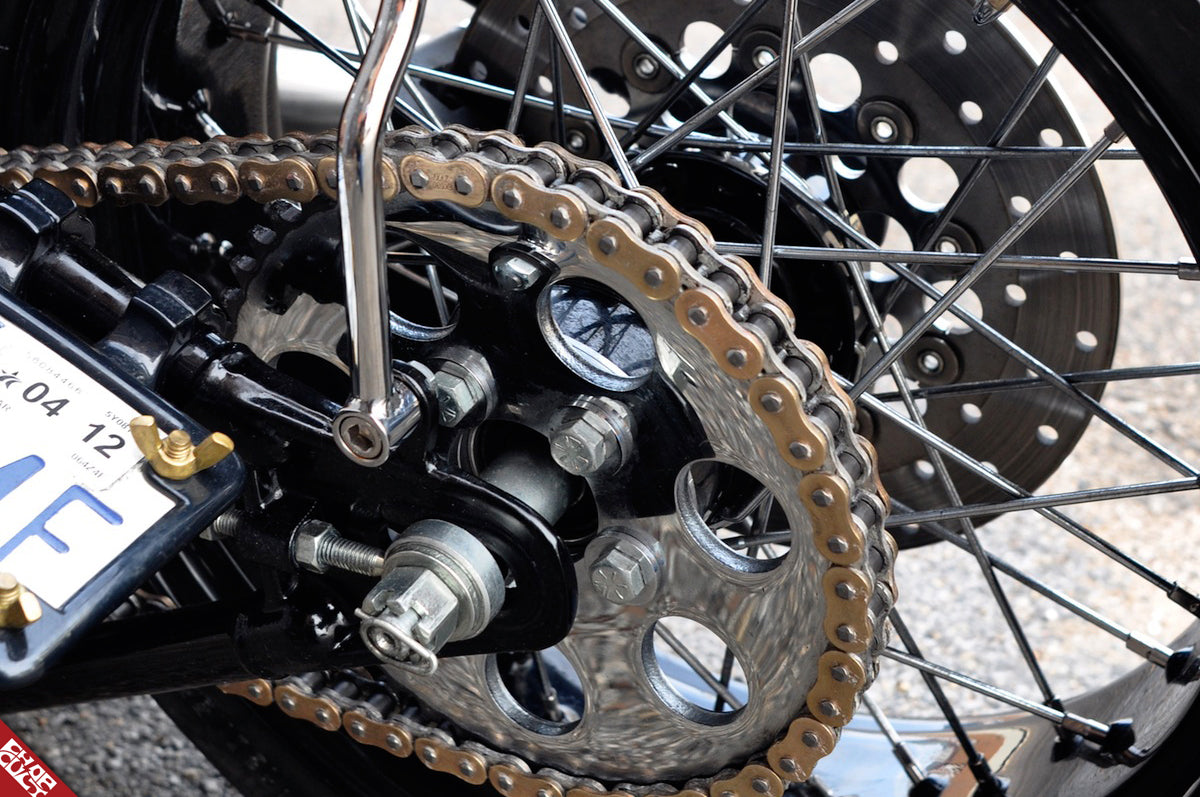 Black motorcycle chain