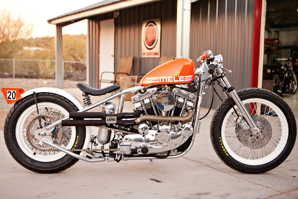 A side view of the bike and its frame