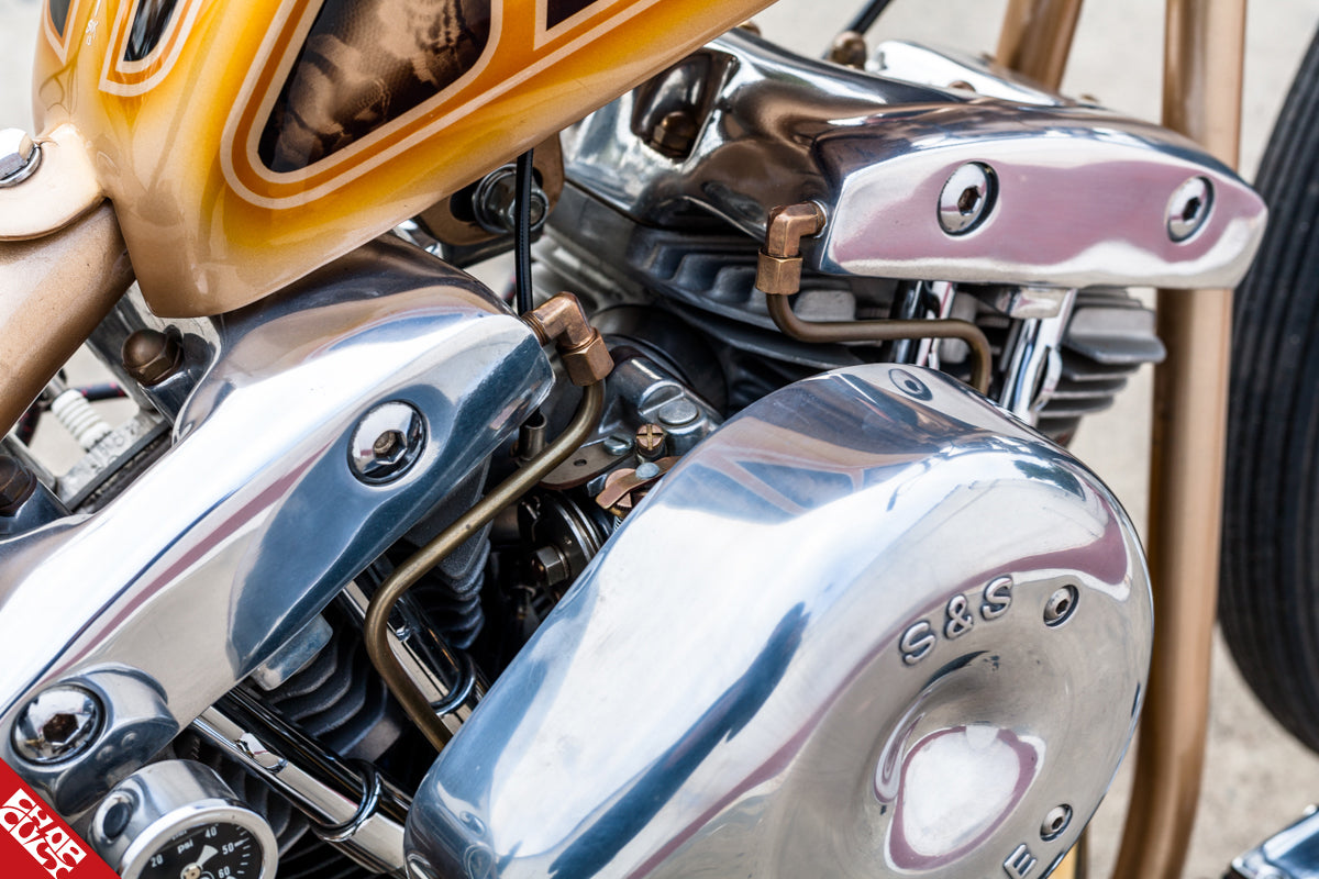 A photo of the bike's engine