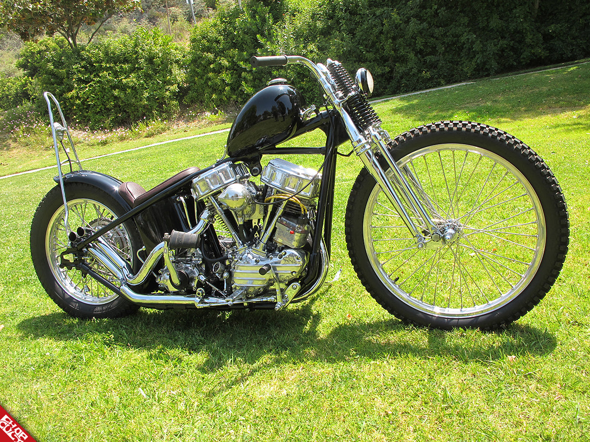 Panhead motorcycle a side