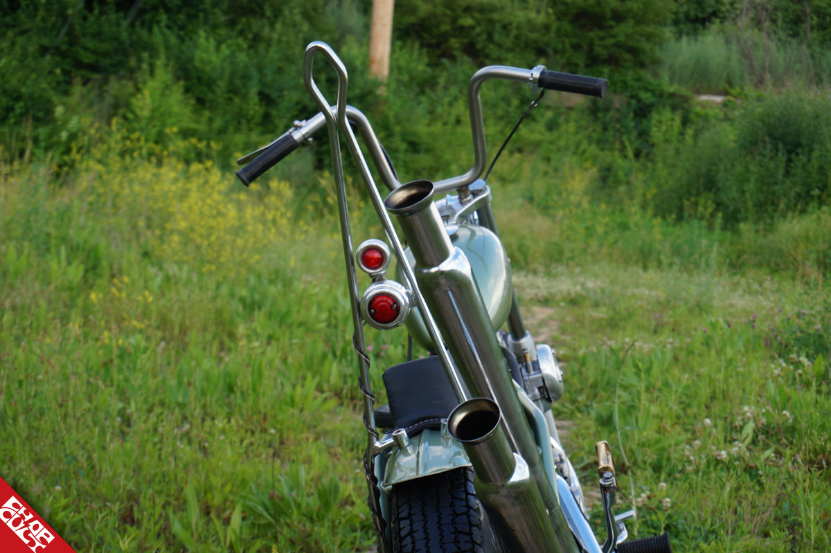Ironhead motorcycle sissy bar