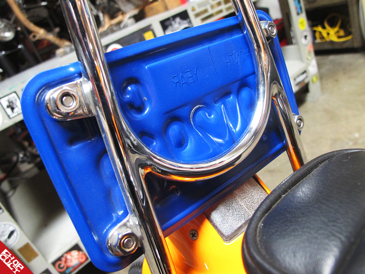 Image of where the license plates attaches on the bike