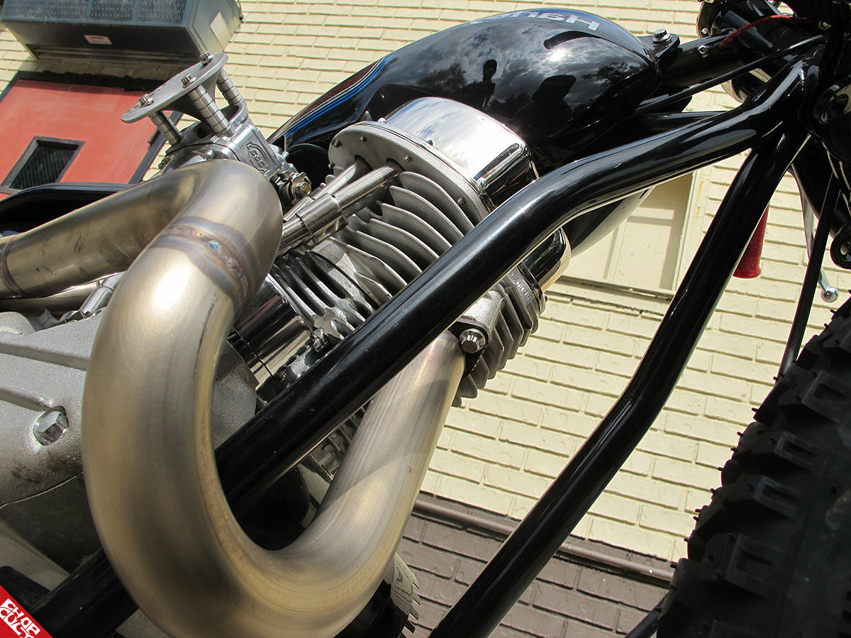 Panhead motorcycle engine front