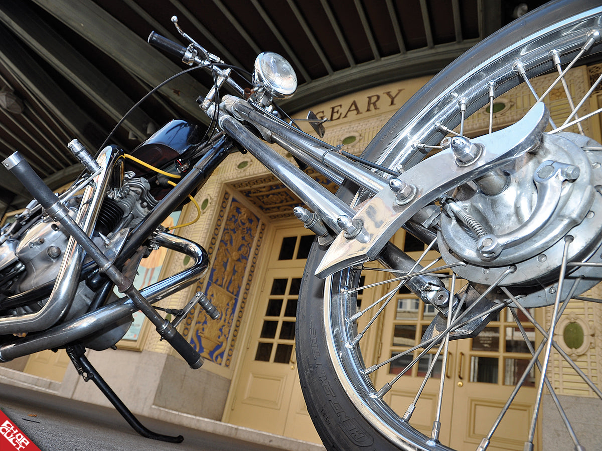 Triumph motorcycle front angle