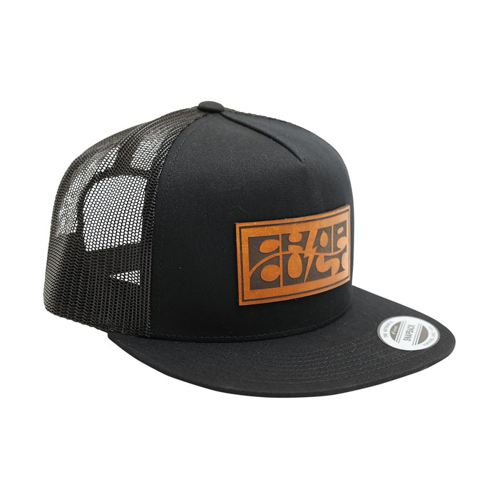 Chop Cult Leather Patch Mesh Snap Back Cap