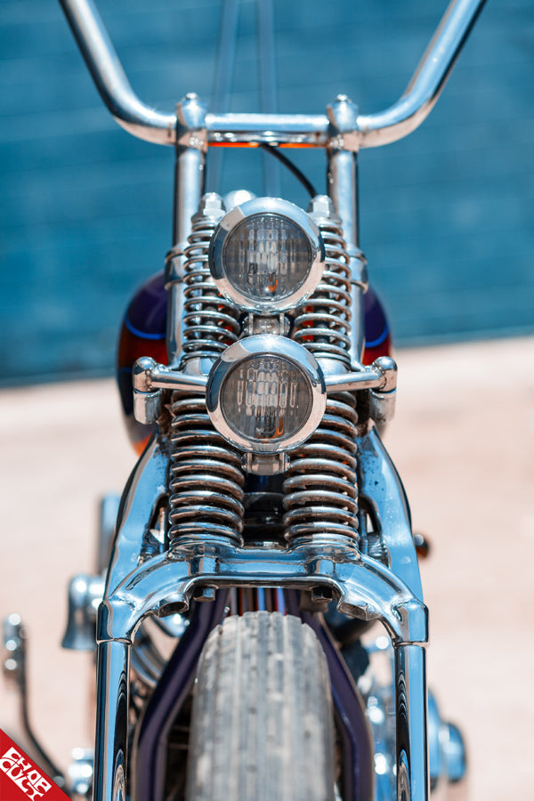 Panhead motorcycle headlight