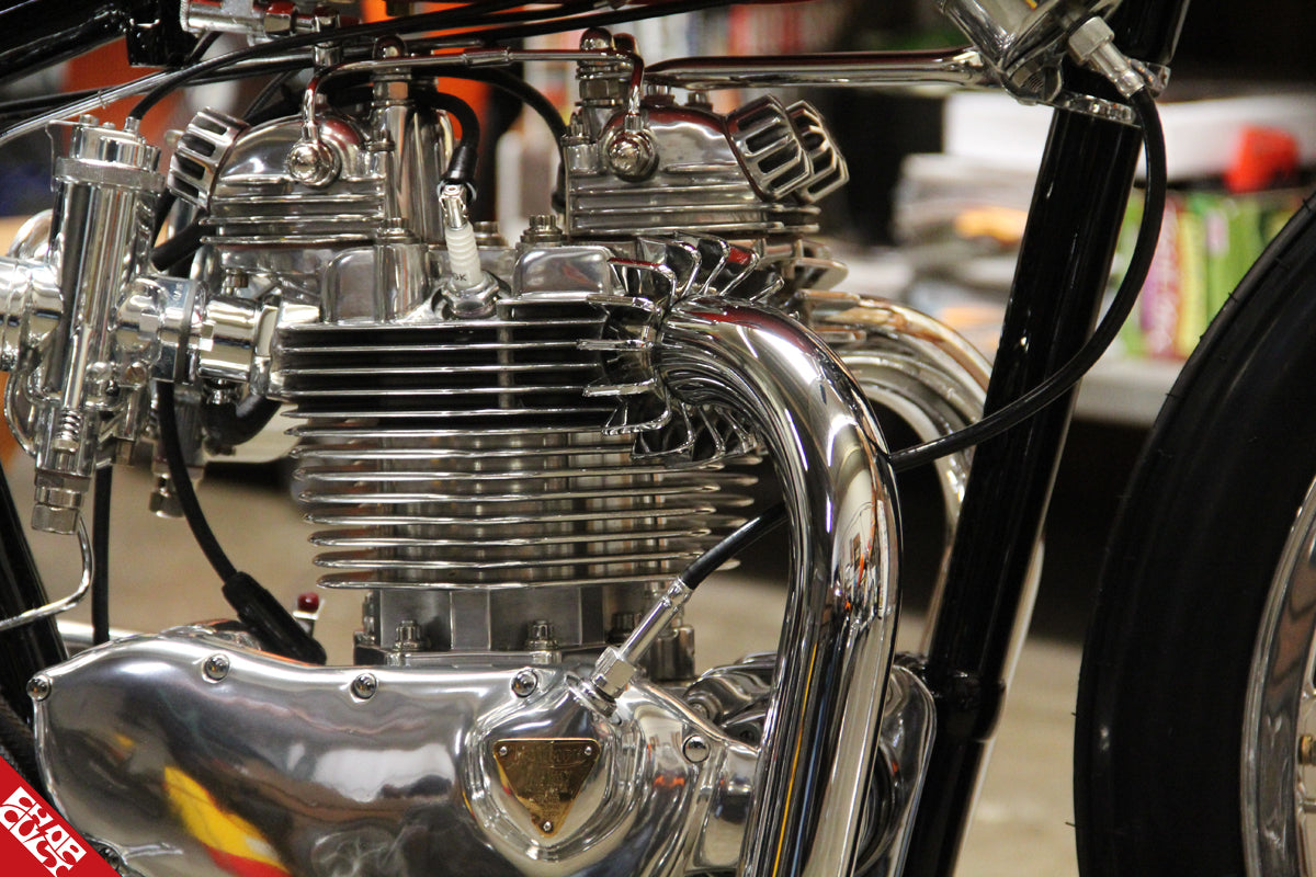 Photo of the bike's engine