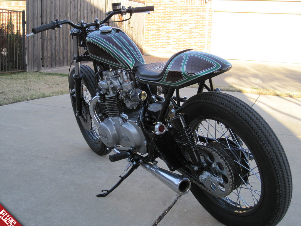 The finished Slack Stealer viewed from the rear tire