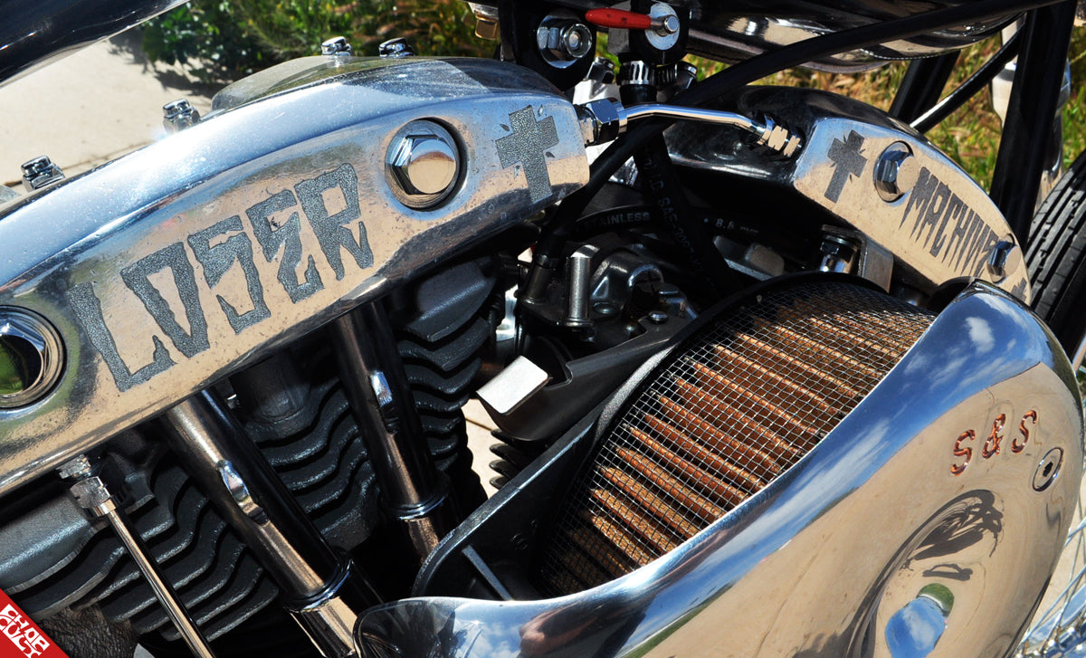 Shovelhead motorcycle engine b side