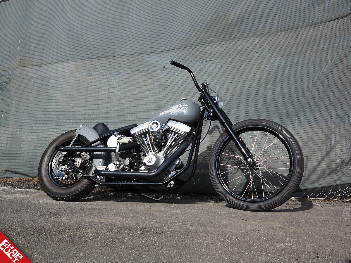 A photo of the right side of the Gennie Shovelhead discussed in this post.