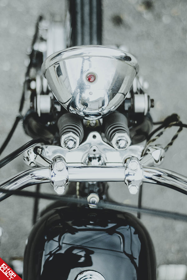 Panhead motorcycle headlight