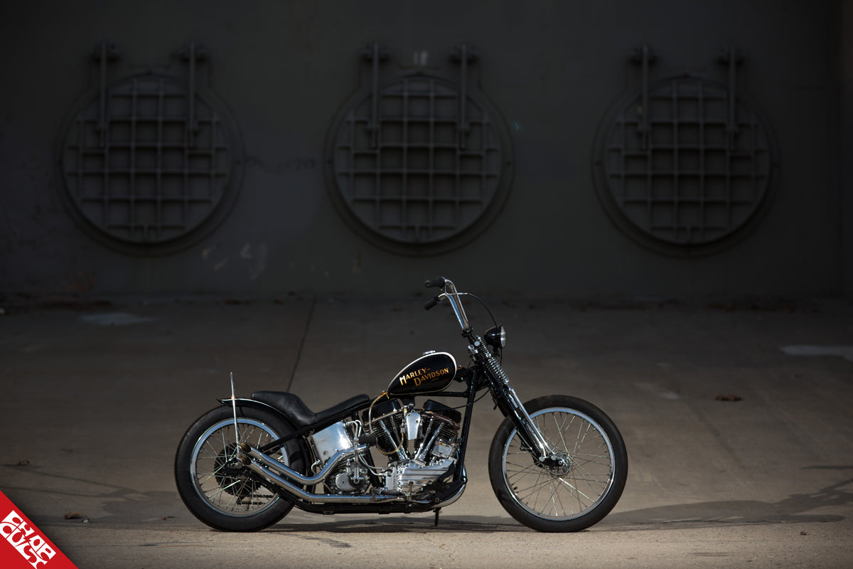 Panhead motorcycle a side