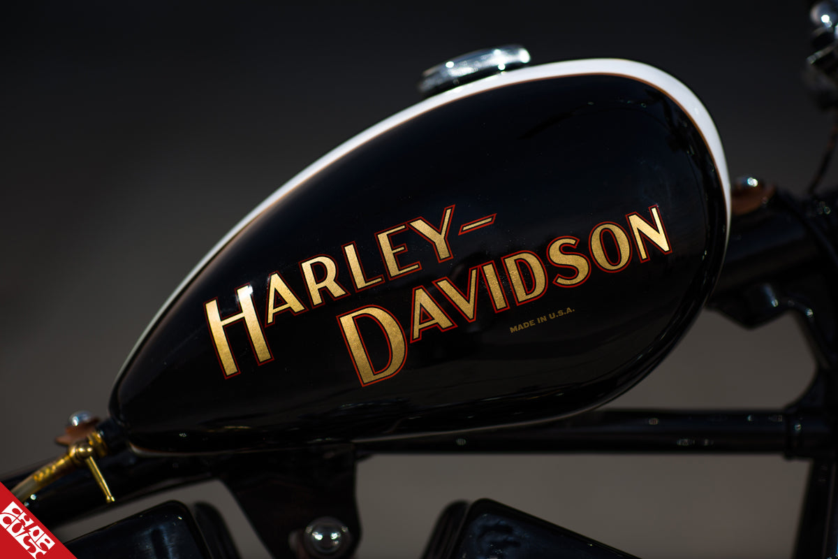 Panhead motorcycle gas tank