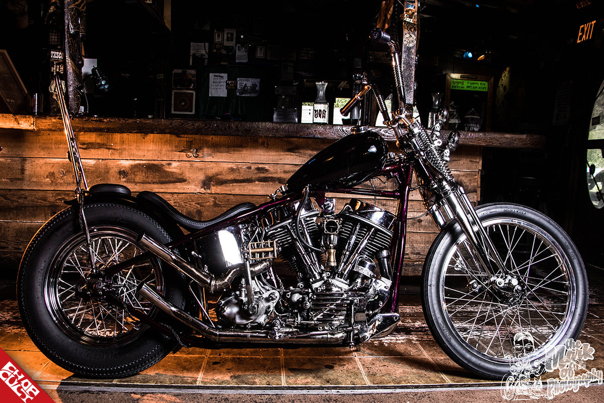 Panhead motorcycle a side