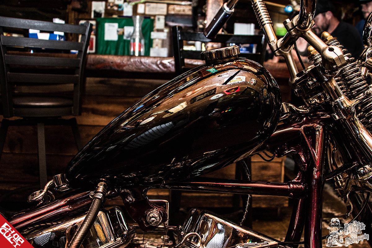 Panhead motorcycle gas tank