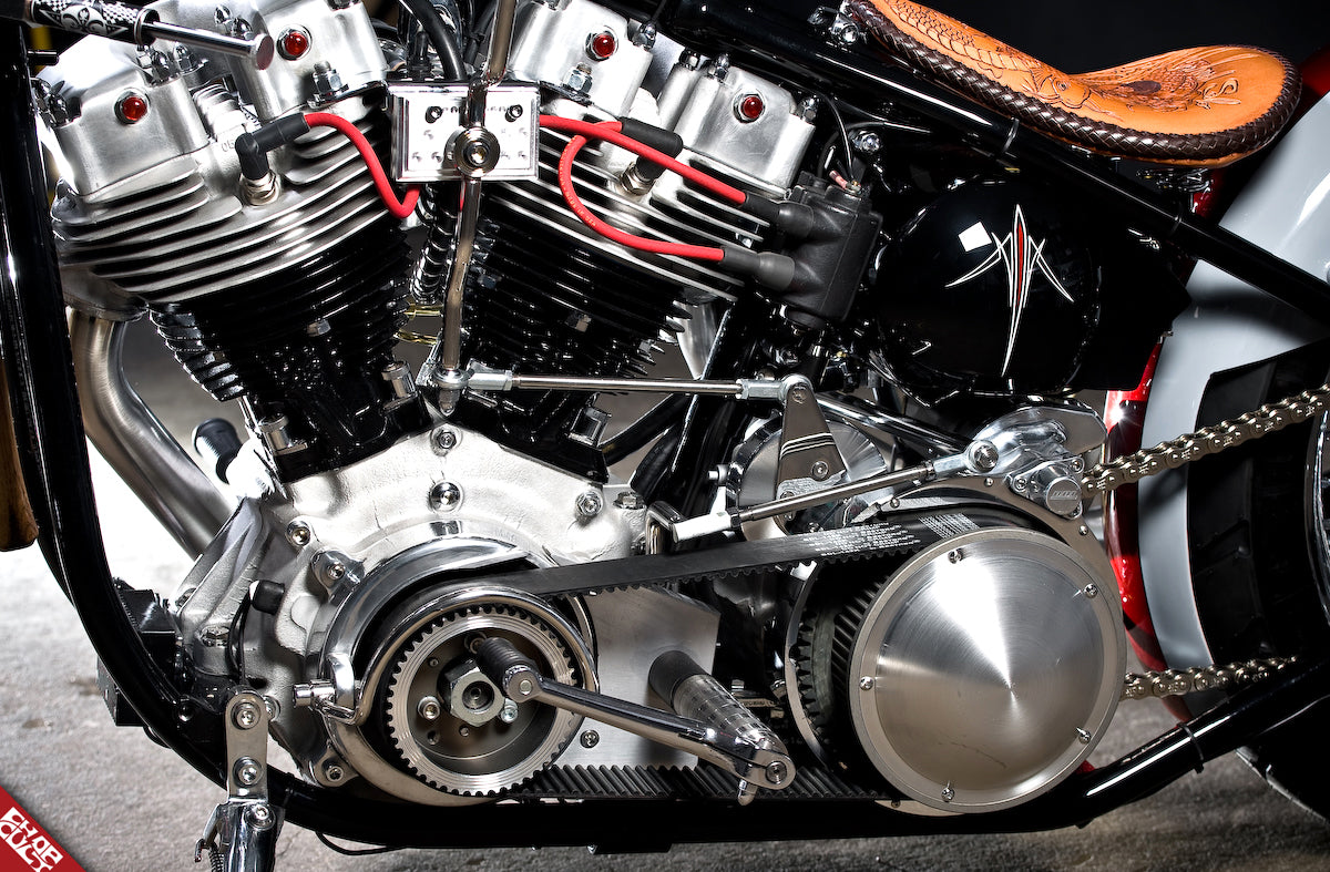 Custom Haley Davidson motorcycle engine b side