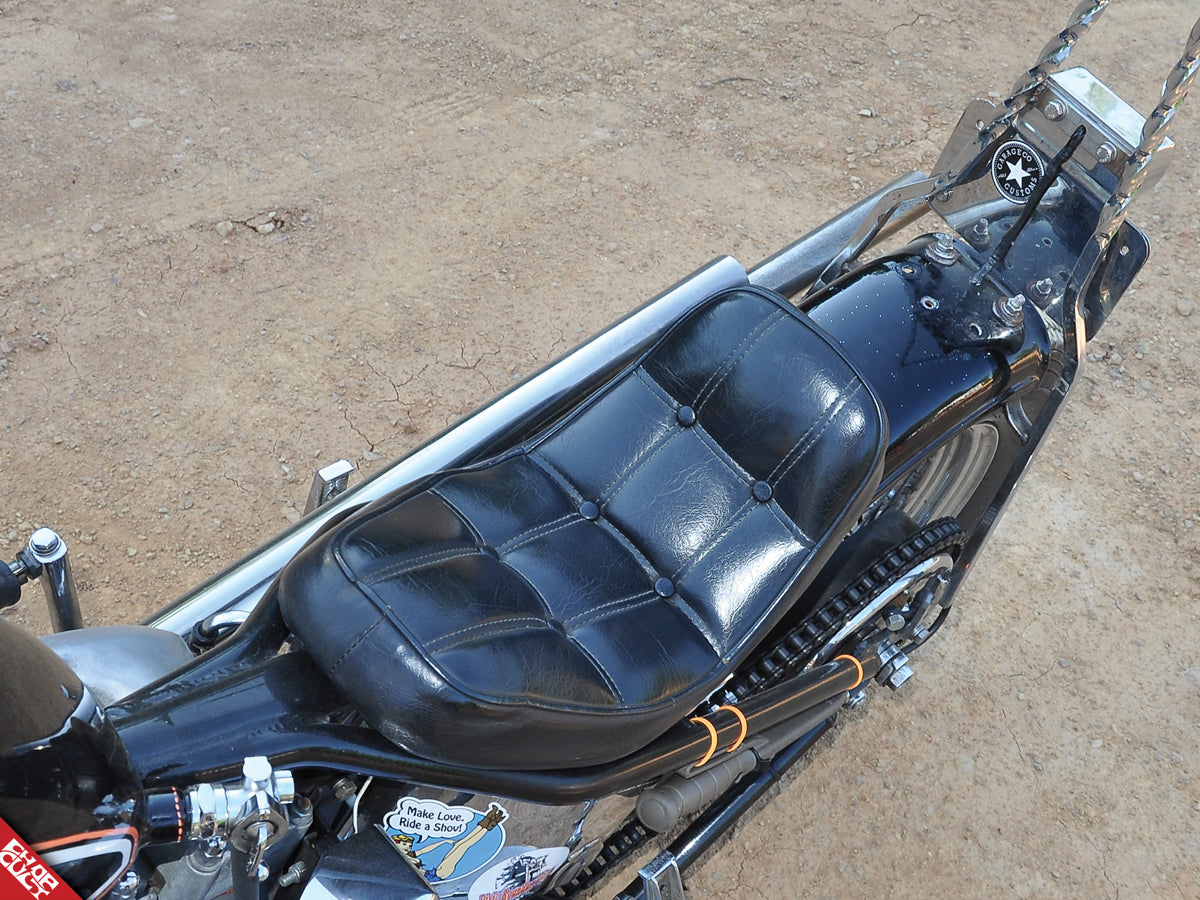 Custom shovelhead motorcycle seat