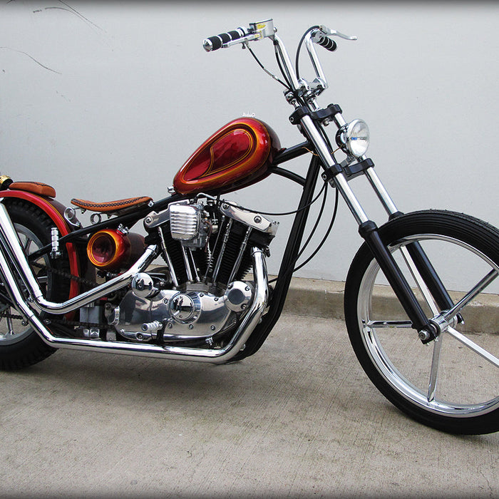 Red Ironhead Sportster Hardtail Chopper