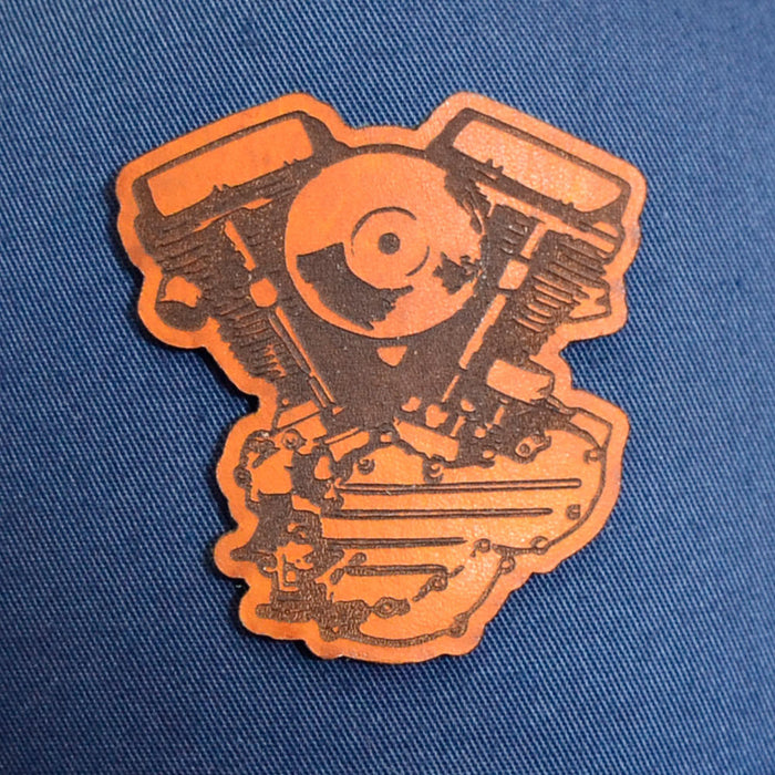 Panhead Leather Patch - 5 Panel Snap Back Hat