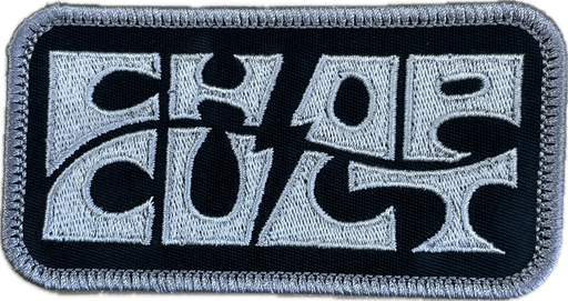 chop cult patch, black silver